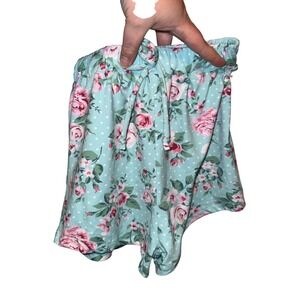 Emma & Ella Girls Floral Polka Dot Shorts Blue Pink Rose 6/6X